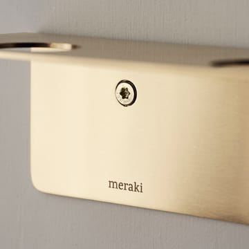 Étagère Meraki avec porte-bouteilles et crochet - Finition en laiton brossé - Meraki
