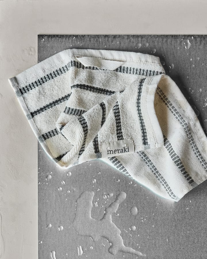 Lot de 3 lingettes True, Off-White-noir Meraki