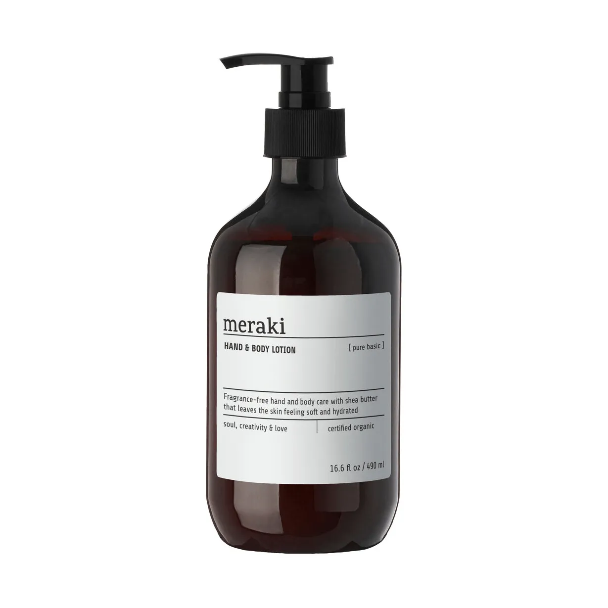 Meraki lait pour les mains et le corps 490 ml, Pure basic Meraki