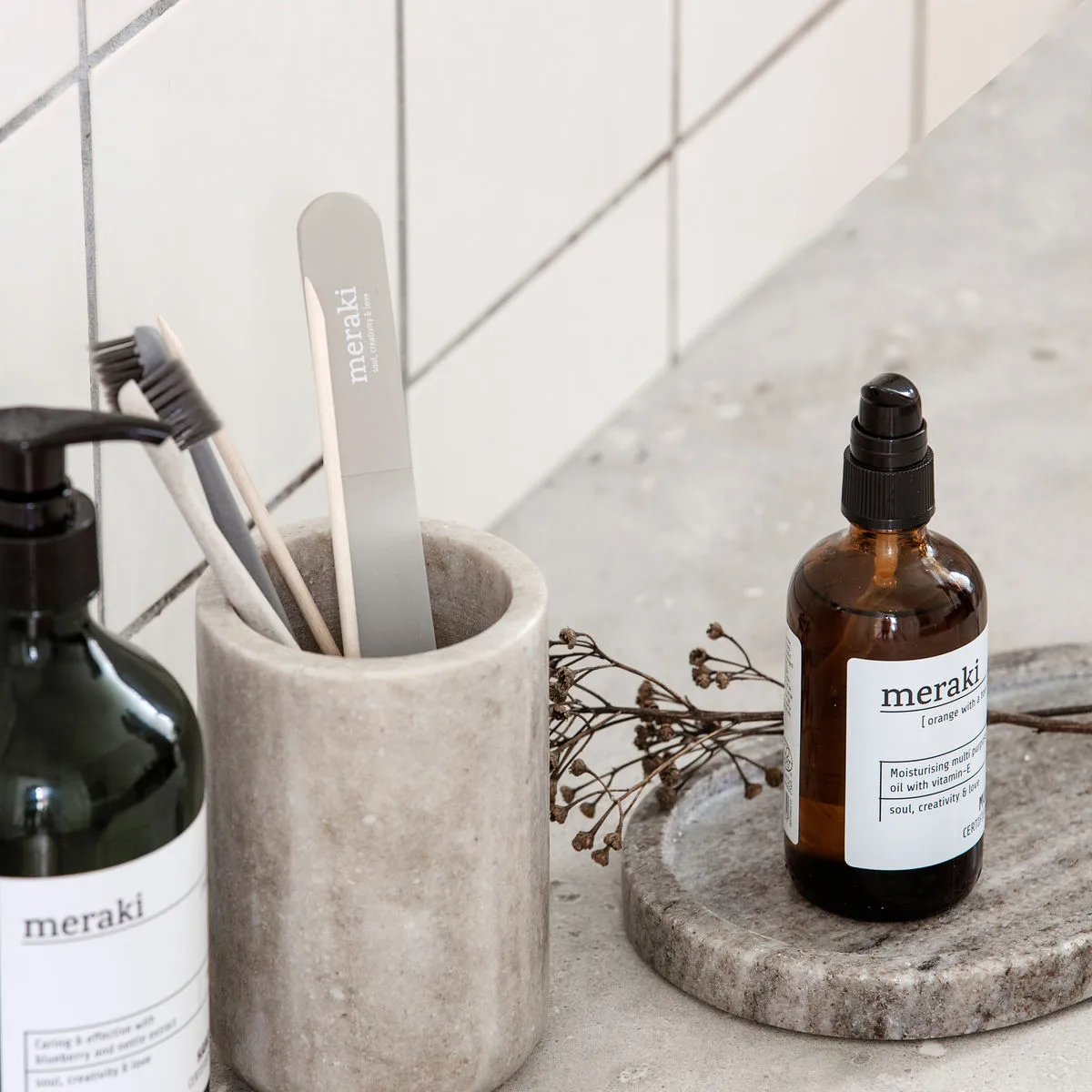 Plateau oval Meraki beige, 12,5 x 19,5 cm Meraki