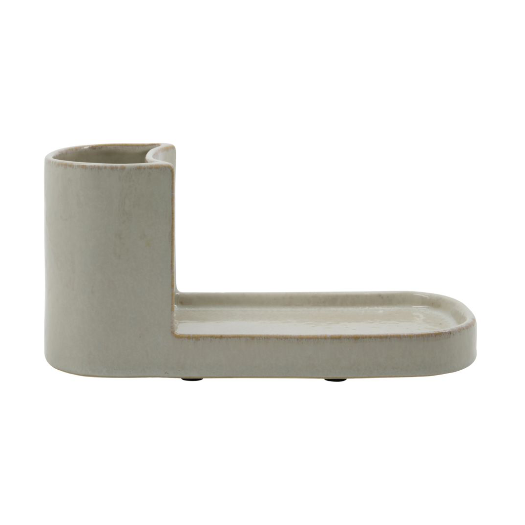 Meraki Porte-brosse et porte-savon Datura Shellish grey