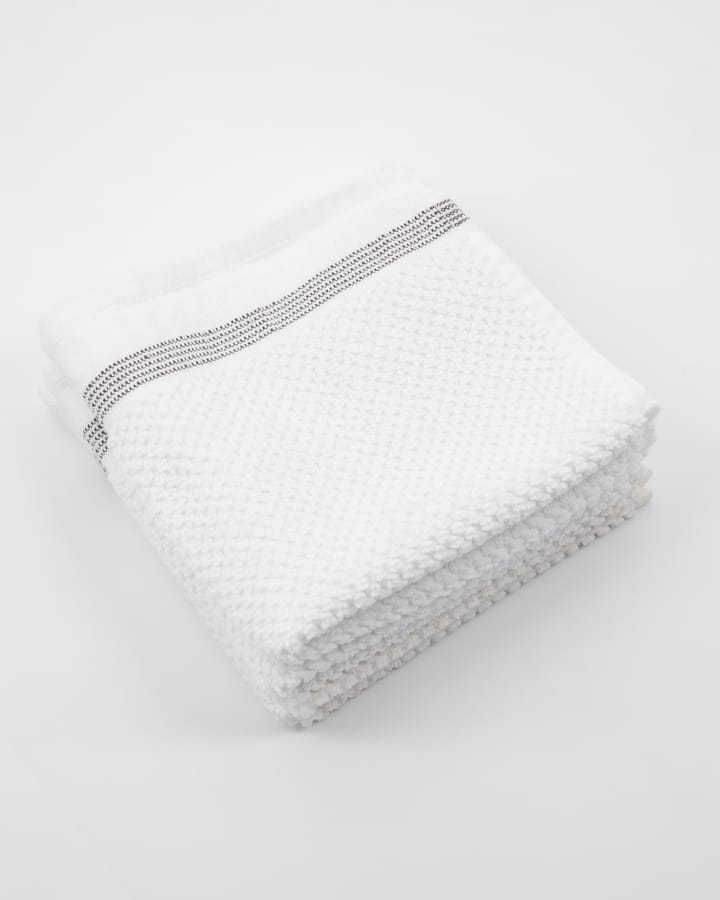 Serviette blanches avec rayures grises Meraki Lot de 3 - 30x30 cm - Meraki