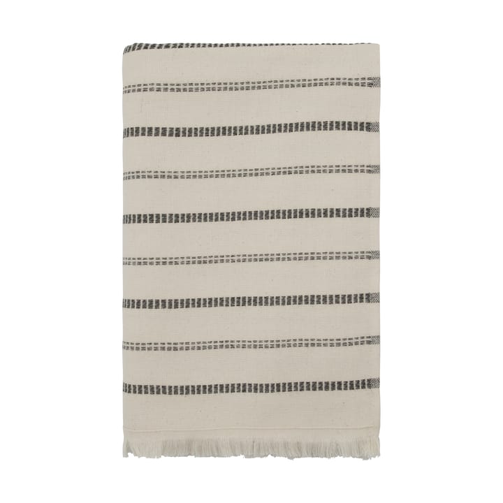 Serviette de bain True - Off-White-noir, 70x140 cm - Meraki