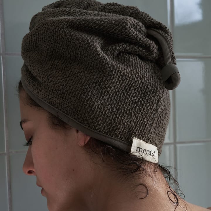 Serviette pour les cheveux Solid 25x63 cm, Army Meraki