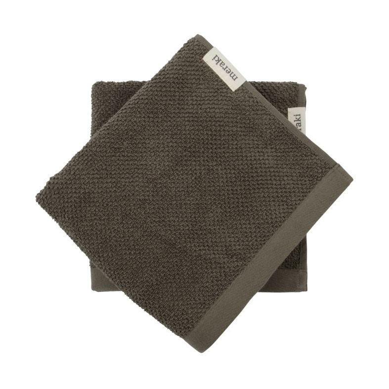 Meraki Serviette Solid 50x100 cm Lot de 2 Army | Design Scandinave | Serviettes de bain | Vert