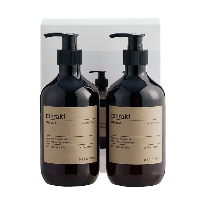 Set cadeau Meraki savon à main 490 ml lot de 2, Northern dawn Meraki