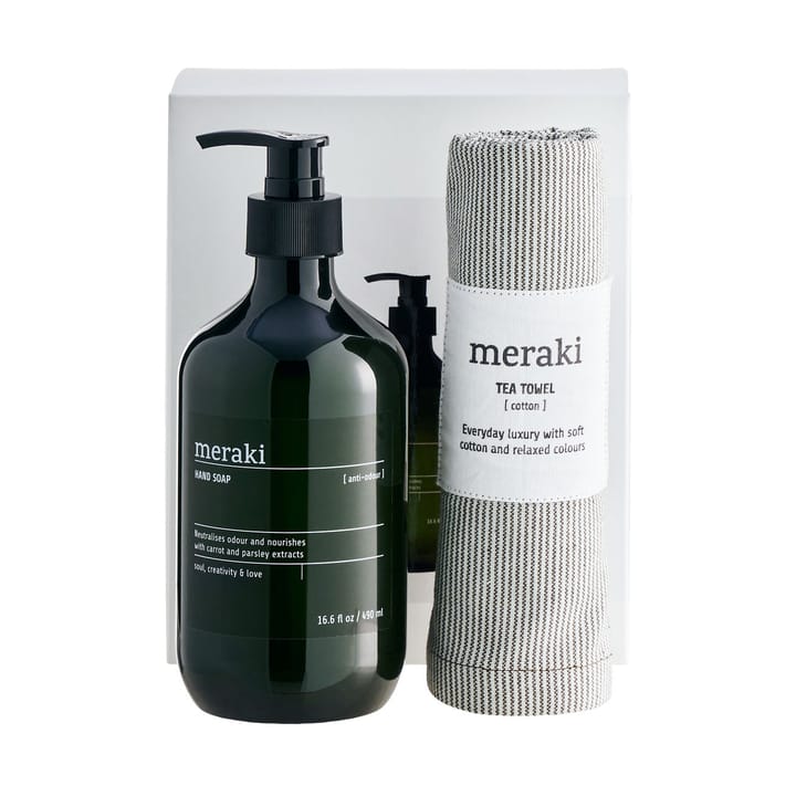 Set cadeau Meraki : savon sans parfum et torchon de cuisine - Propreté quotidienne - Meraki
