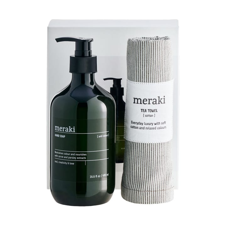 Set cadeau Meraki : savon sans parfum et torchon de cuisine - Propreté quotidienne - Meraki