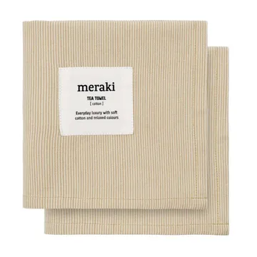 Torchons de cuisine Verum 55x75 cm, lot de 2 - Off white-safari - Meraki