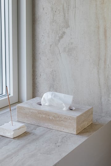 Boîte à mouchoirs Travertine 14x25,5 cm - Linen - Mette Ditmer