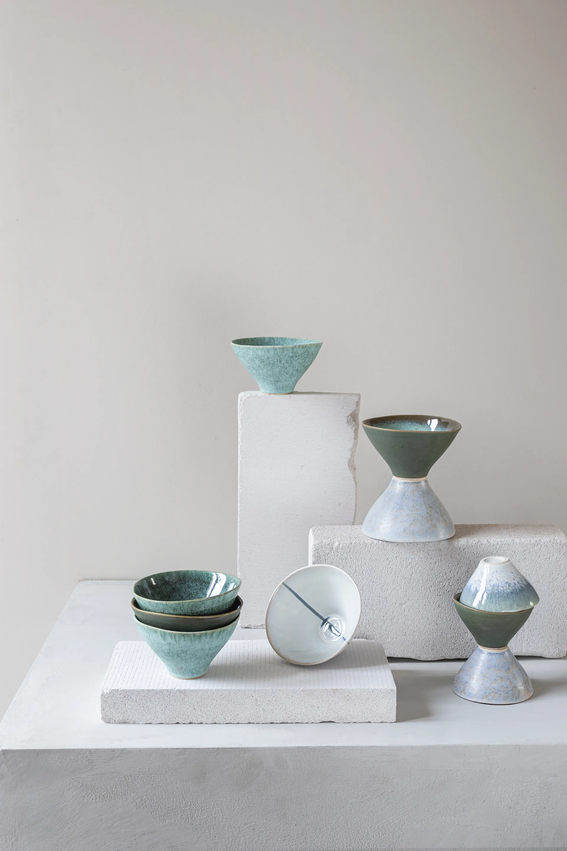 Bol moyen Elements Ø15,5 cm, 3 pièces, Green Mette Ditmer