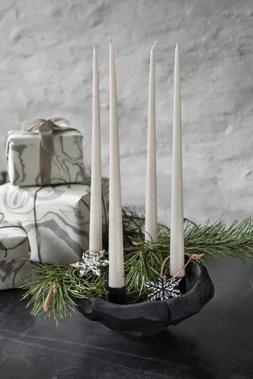 Bougeoir Art Piece Ø23 cm - Noir - Mette Ditmer