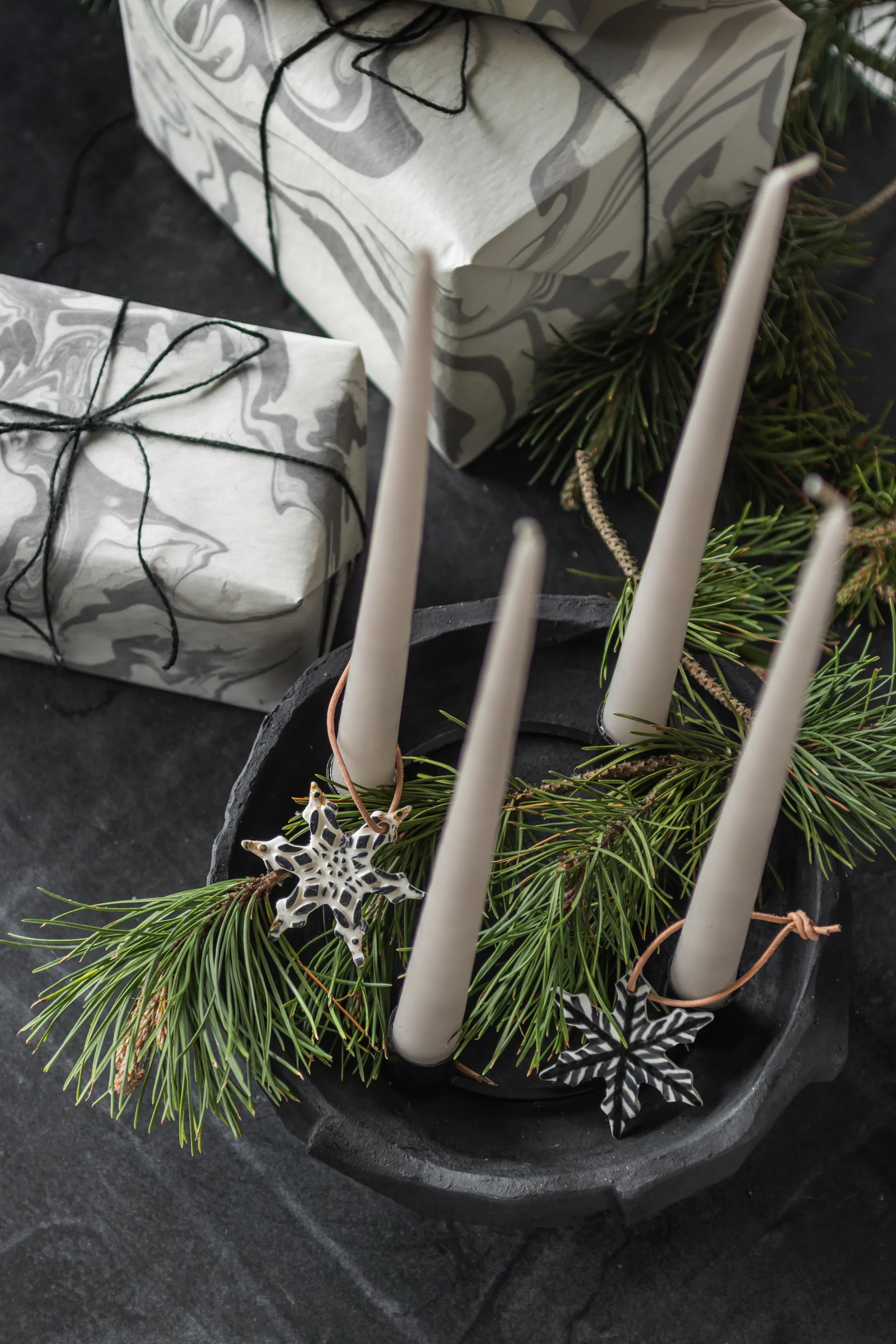 Bougeoir Art Piece Ø23 cm, Noir Mette Ditmer