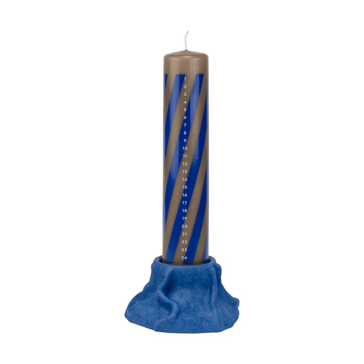 Bougeoir en lave Art Piece Ø 12,5 cm - Cobalt - Mette Ditmer