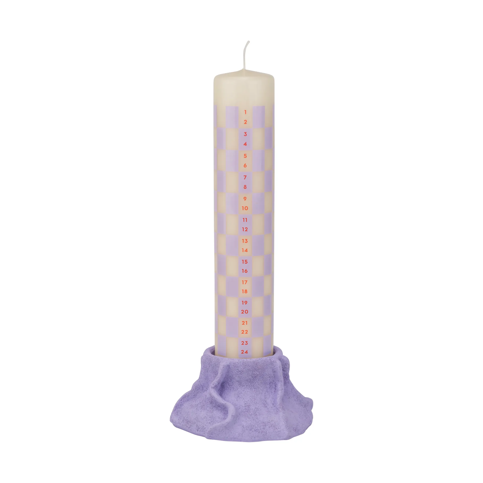 Bougeoir en lave Art Piece Ø 12,5 cm, Lilas clair Mette Ditmer