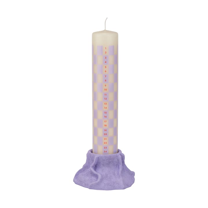 Bougeoir en lave Art Piece Ø 12,5 cm - Lilas clair - Mette Ditmer