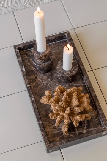 Bougeoir Marble 5 cm - Marron - Mette Ditmer