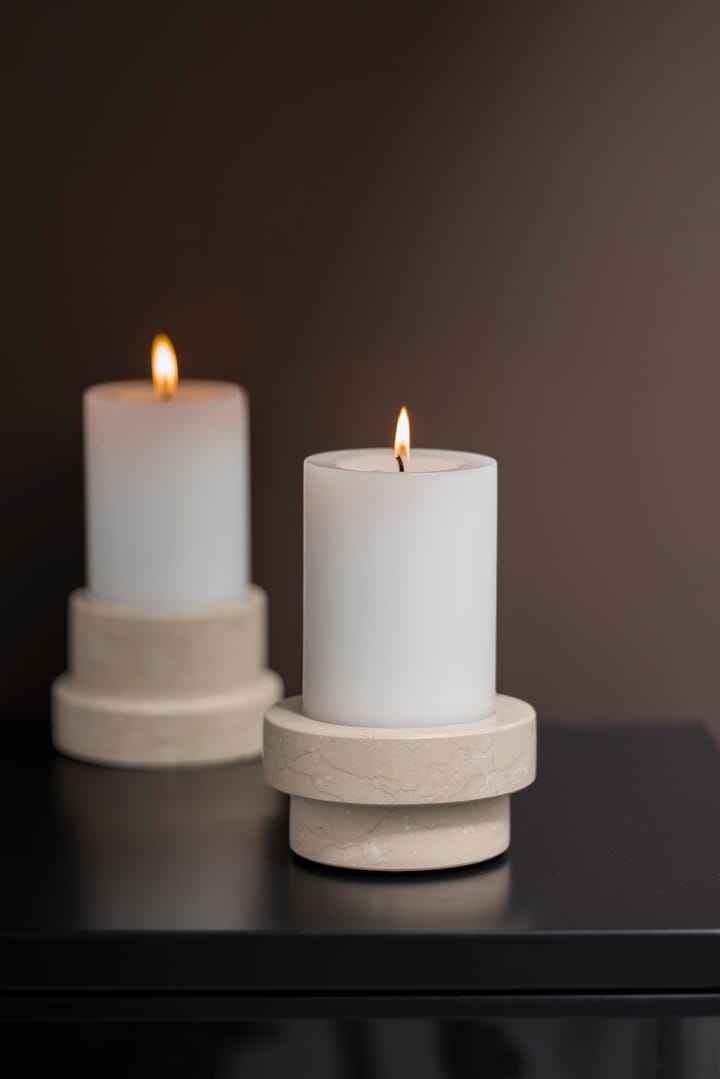 Bougeoir Marble pour bougies en bloc 5 cm - Sable - Mette Ditmer