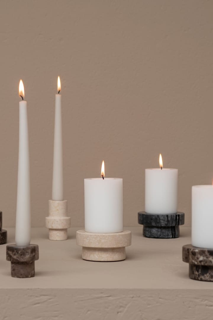 Bougeoir Marble pour bougies en bloc 5 cm - Sable - Mette Ditmer