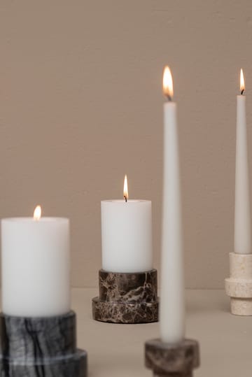 Bougeoir Marble pour bougies en bloc 6,5 cm - Marron - Mette Ditmer