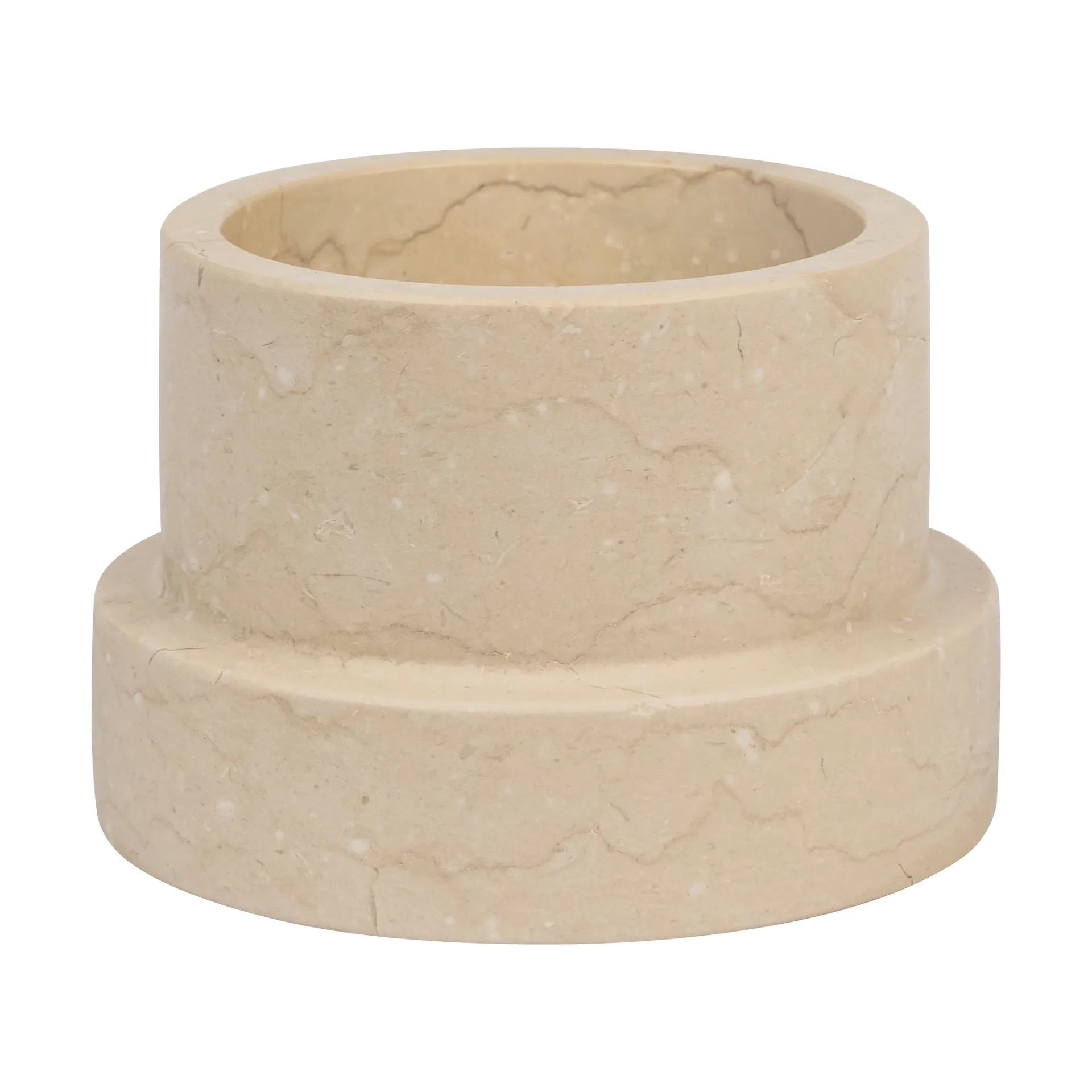 Bougeoir Marble pour bougies en bloc 6,5 cm, Sand Mette Ditmer
