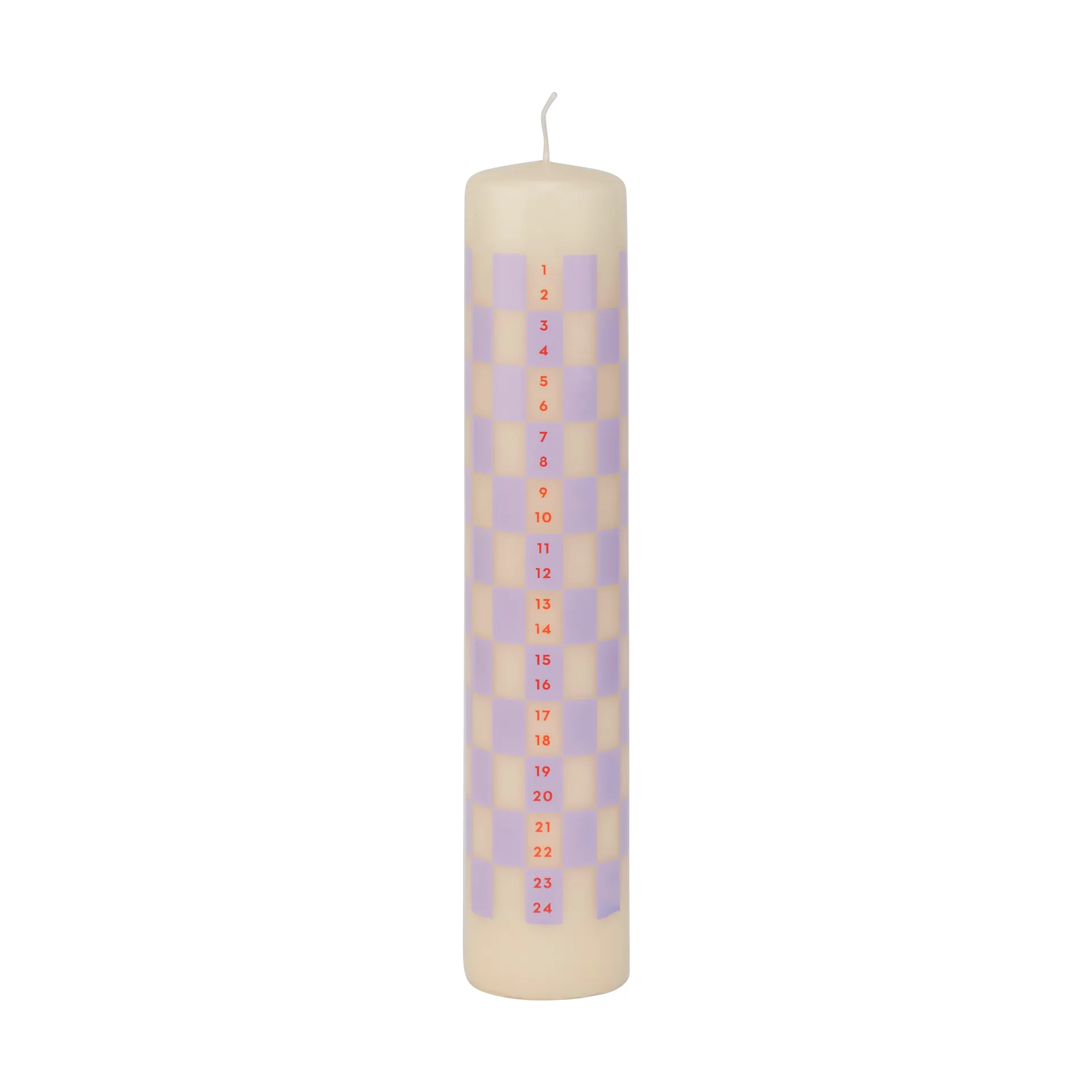 Bougie calendrier Twentyfour 25 cm, Lilas clair Mette Ditmer