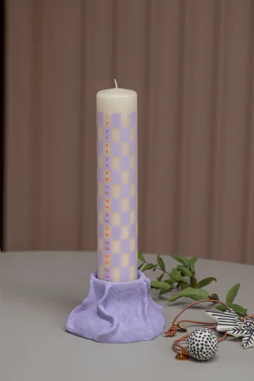 Bougie calendrier Twentyfour 25 cm - Lilas clair - Mette Ditmer