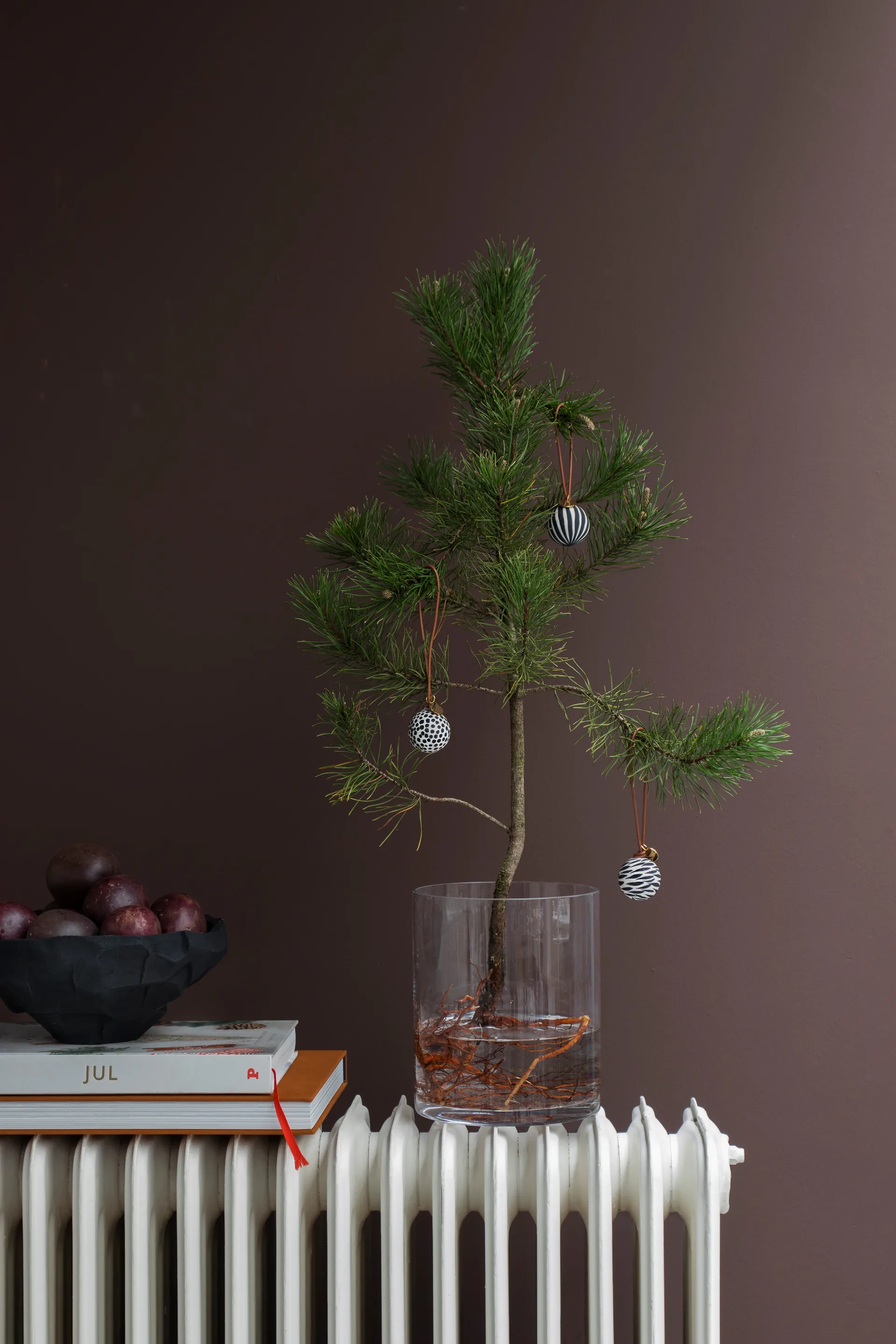 Boule de Noël Globe 3 pièces, Noir Mette Ditmer