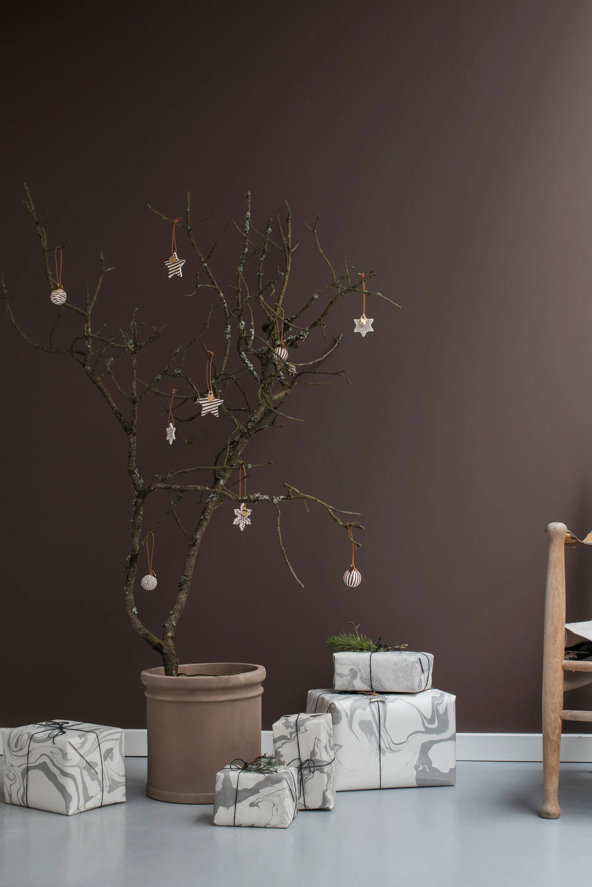 Boule de Noël Globe 3 pièces, Noix Mette Ditmer