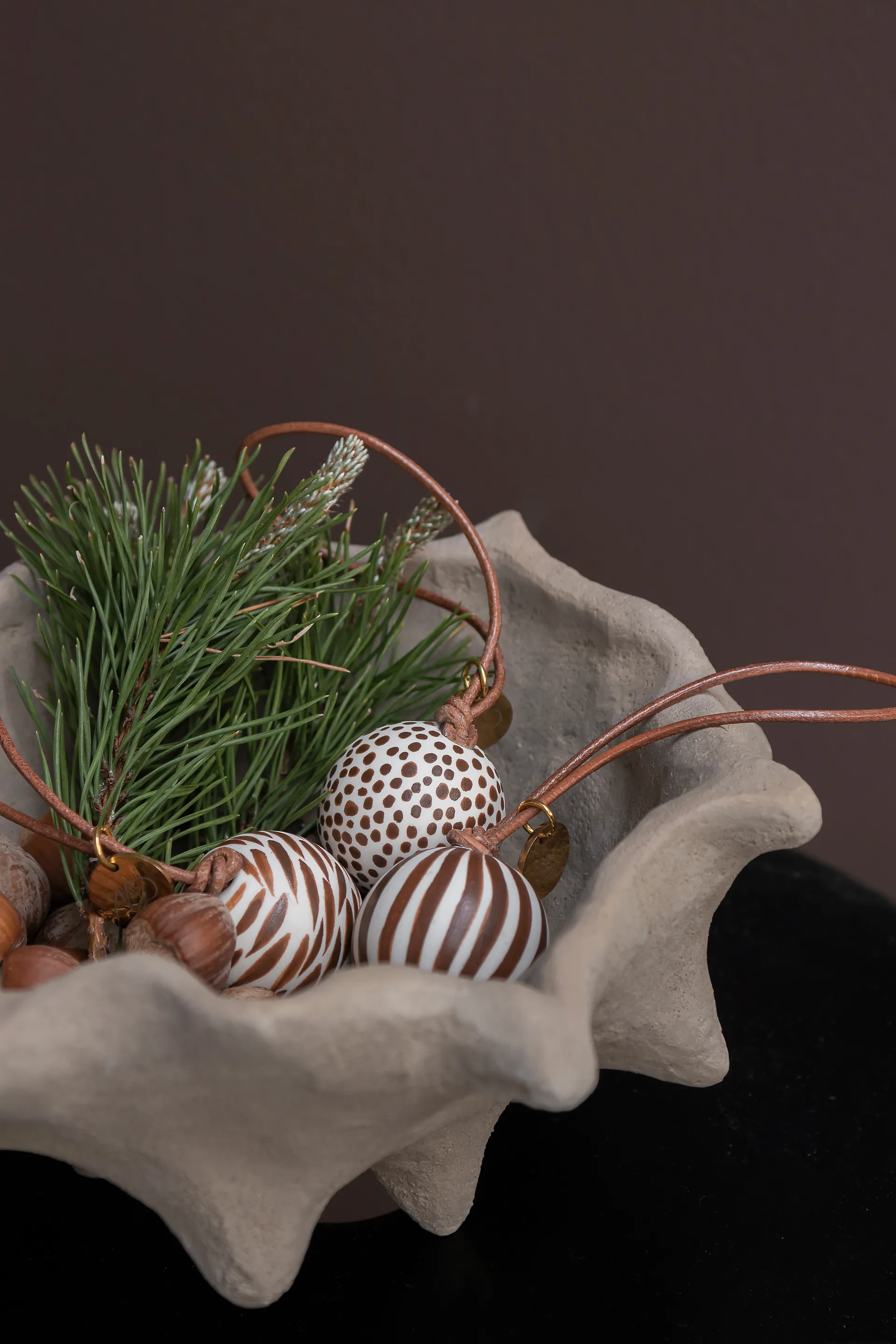 Boule de Noël Globe 3 pièces, Noix Mette Ditmer