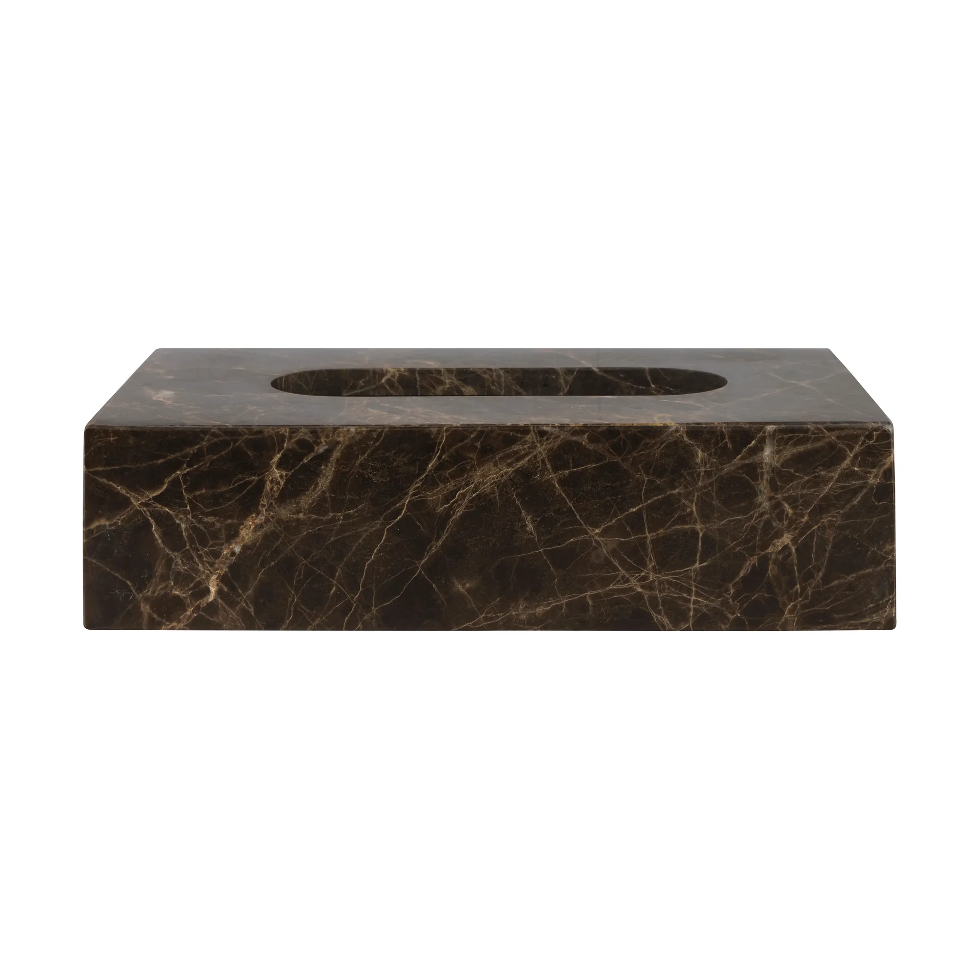 Coffret à mouchoirs Marble 14x25,5 cm, Marron Mette Ditmer