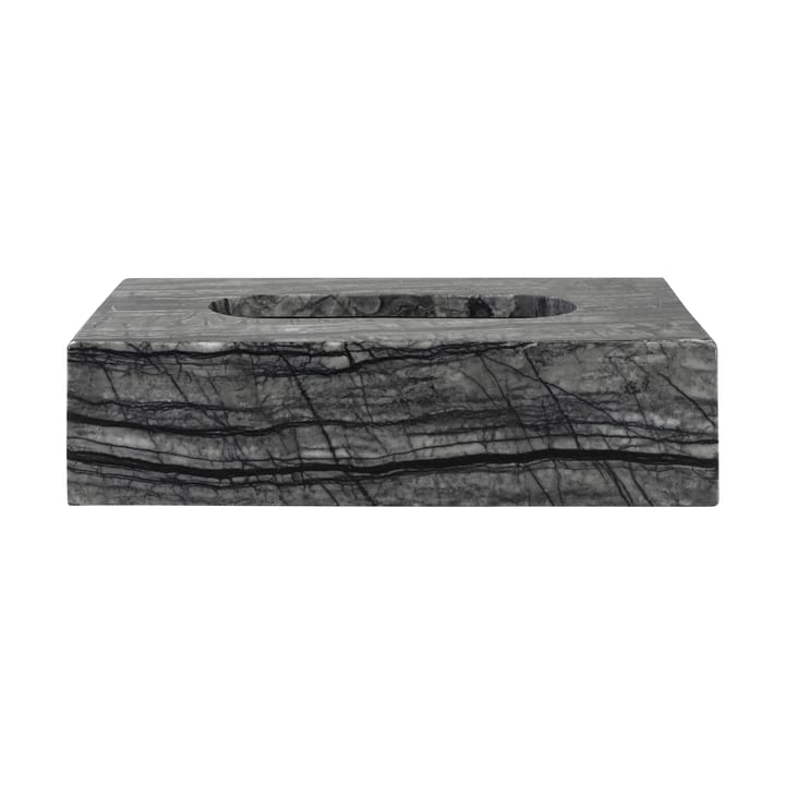 Coffret à mouchoirs Marble 14x25,5 cm - Noir-gris - Mette Ditmer