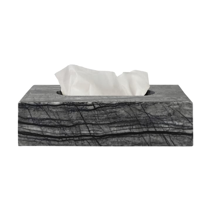 Coffret à mouchoirs Marble 14x25,5 cm - Noir-gris - Mette Ditmer