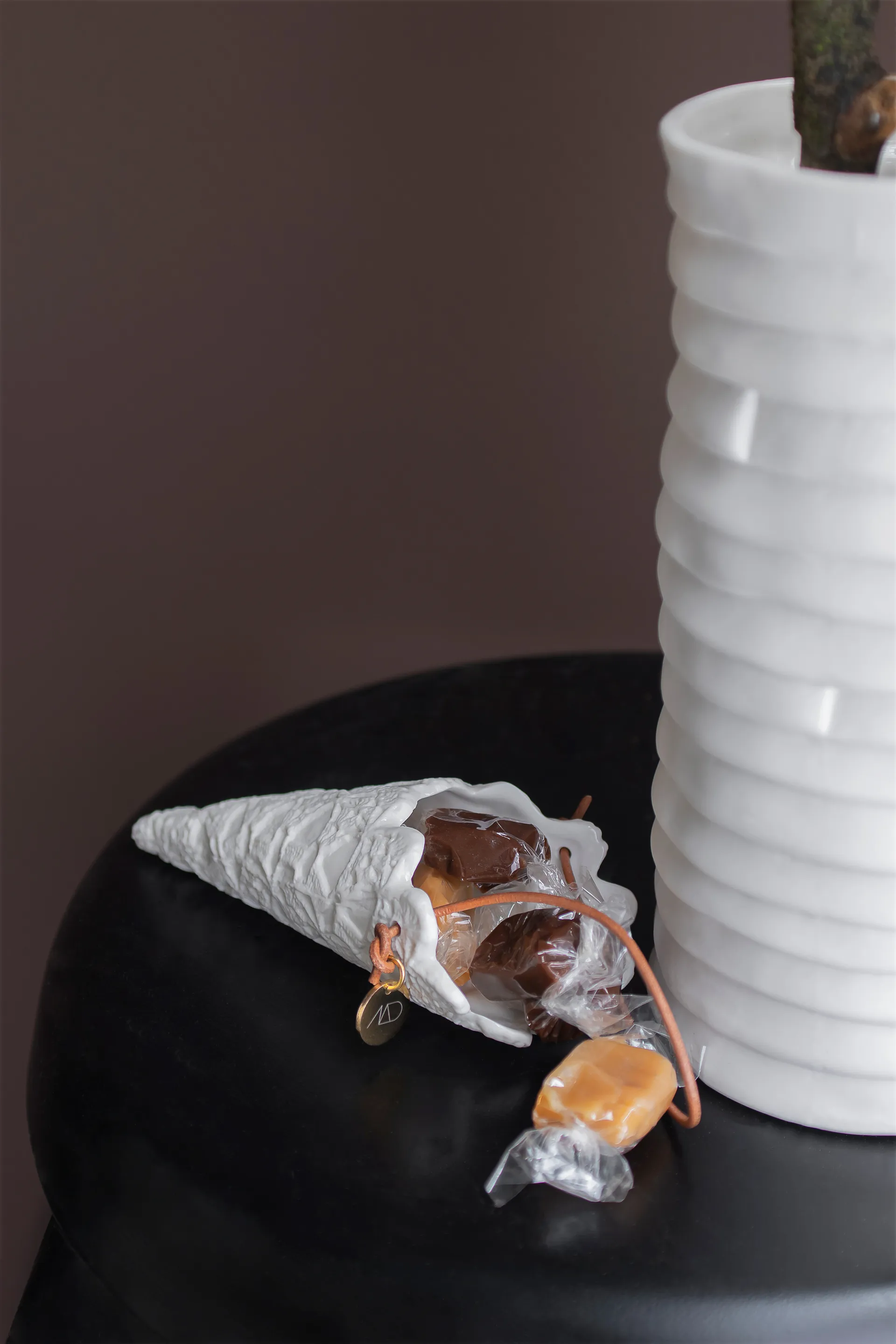 Cône de Noël Lace Lot de 2, Blanc cassé Mette Ditmer