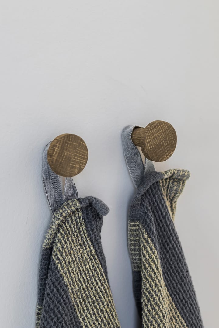 Crochet Point long, lot de 2 - Chêne huilé foncé - Mette Ditmer