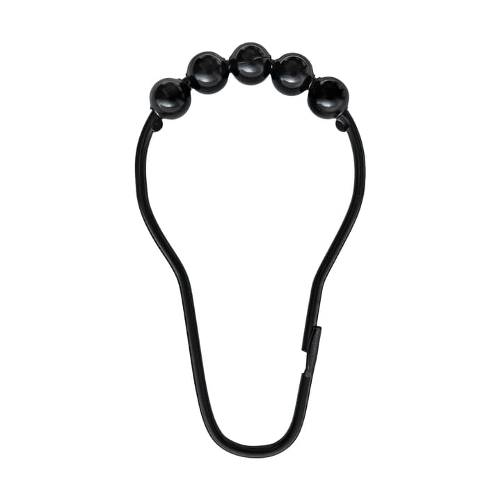 Crochets pour rideau de douche Aqua, lot de 10, Noir Mette Ditmer