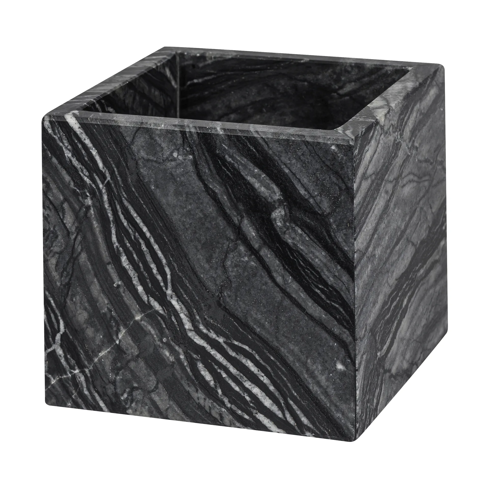 Cube Marble 8,5x8,5 cm, Black-grey Mette Ditmer