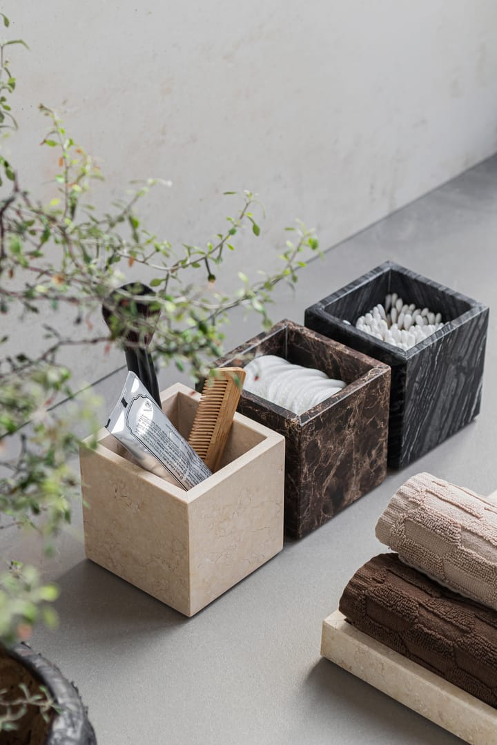 Cube Marble 8,5x8,5 cm, Brown Mette Ditmer
