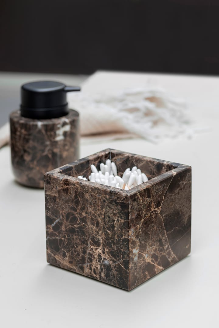 Cube Marble 8,5x8,5 cm - Brown - Mette Ditmer