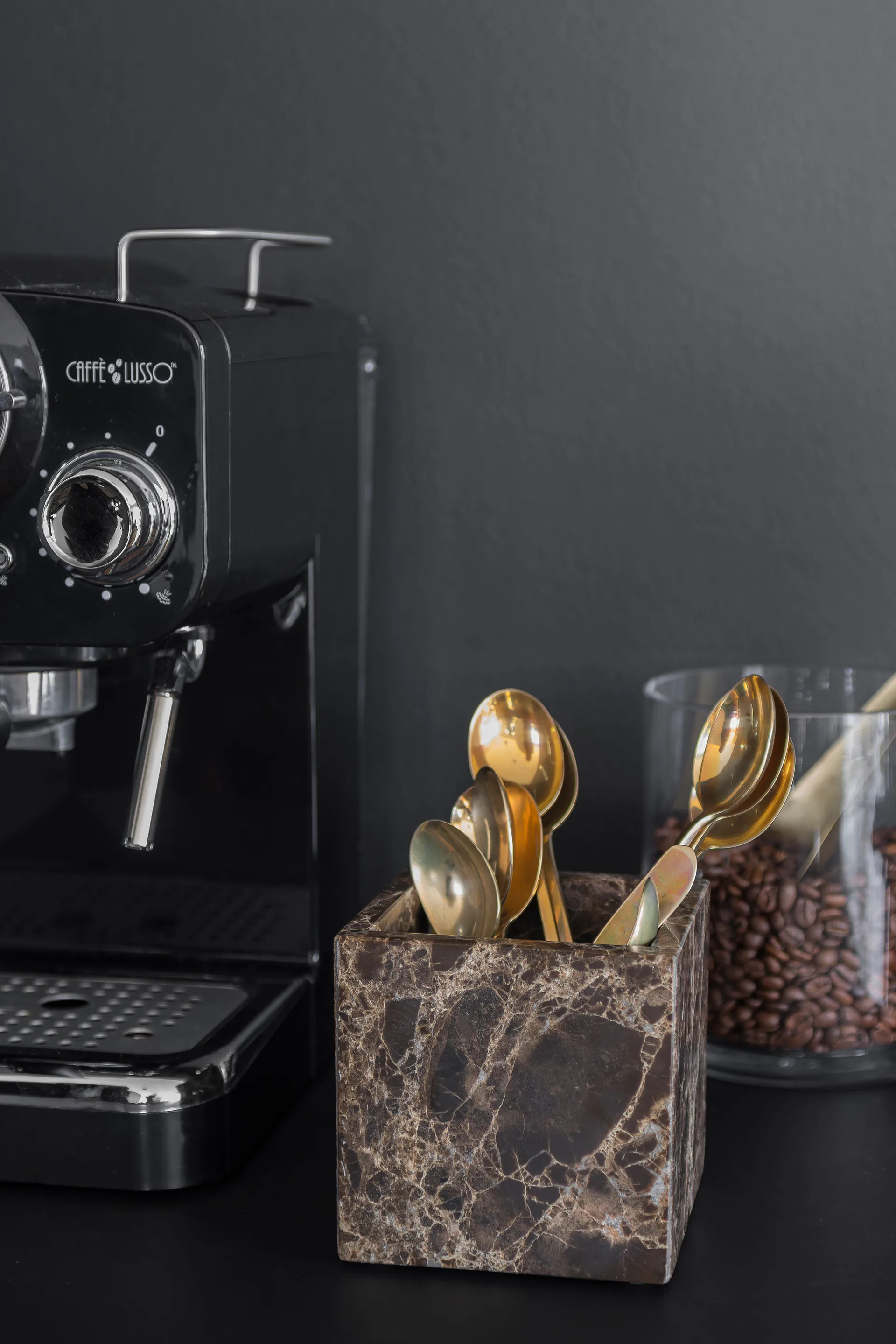 Cube Marble 8,5x8,5 cm, Brown Mette Ditmer