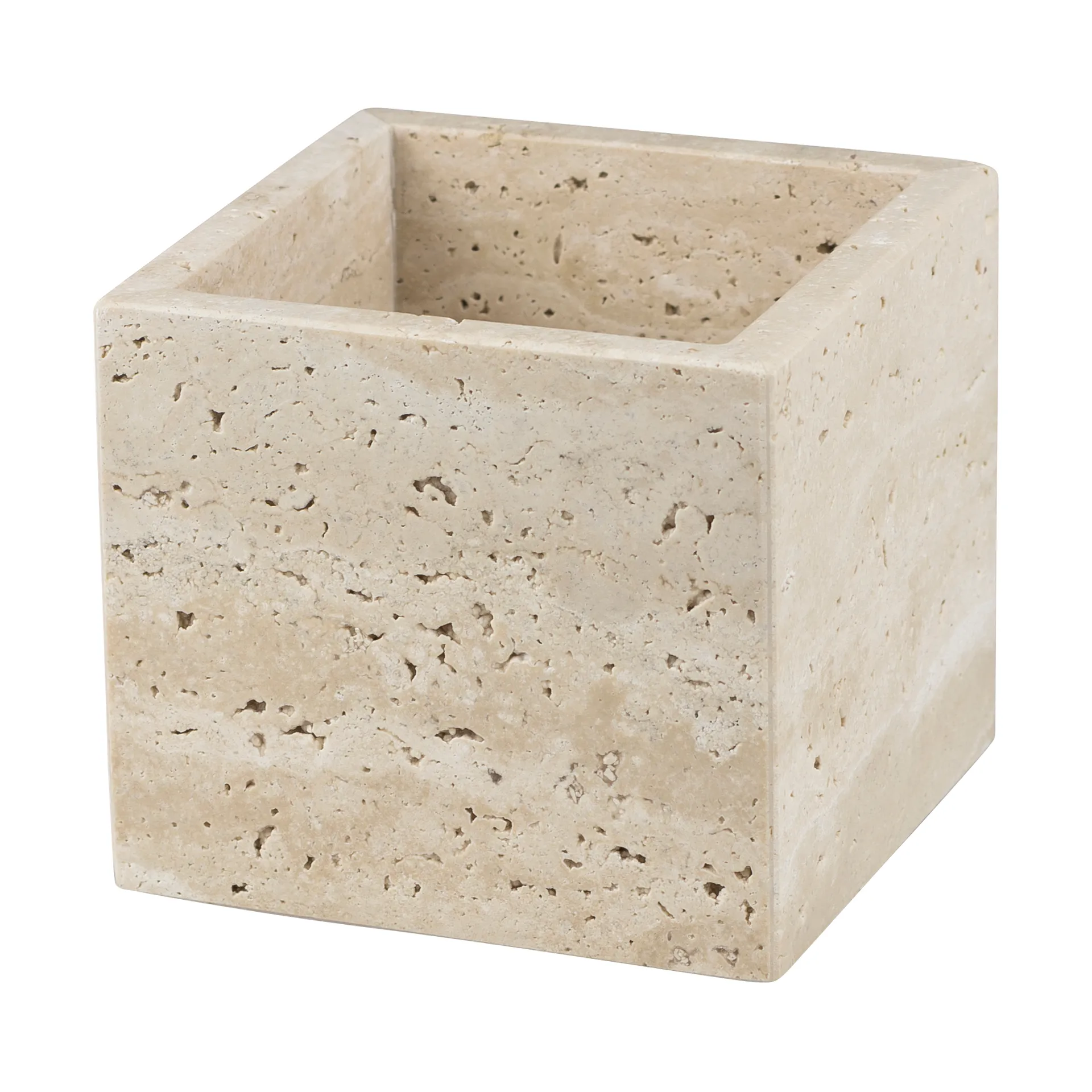 Cube Travertine 10x10 cm, Linen Mette Ditmer