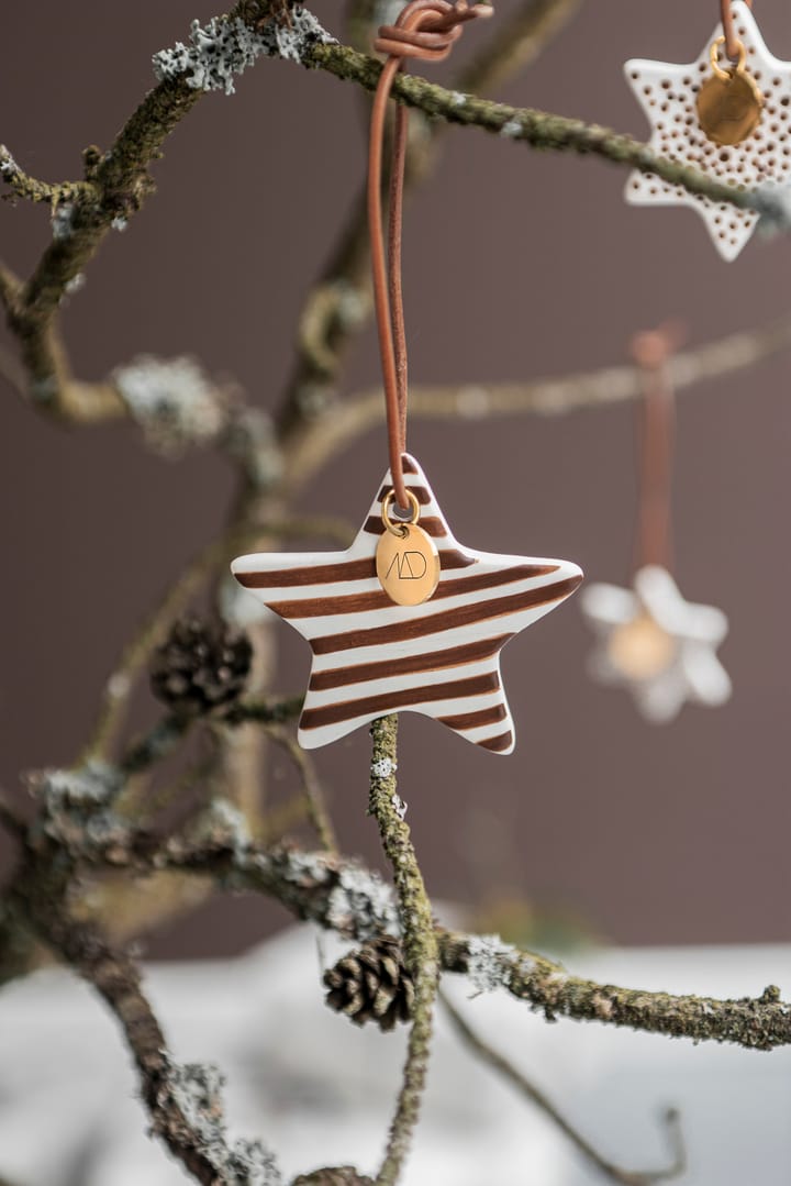 Décoration de sapin de Noël à suspendre Star 3 pièces, Walnut Mette Ditmer