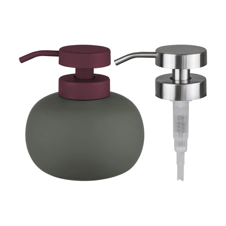 Distributeur de savon bas Lotus Play, avec 2 pompes - Dark olive - Mette Ditmer