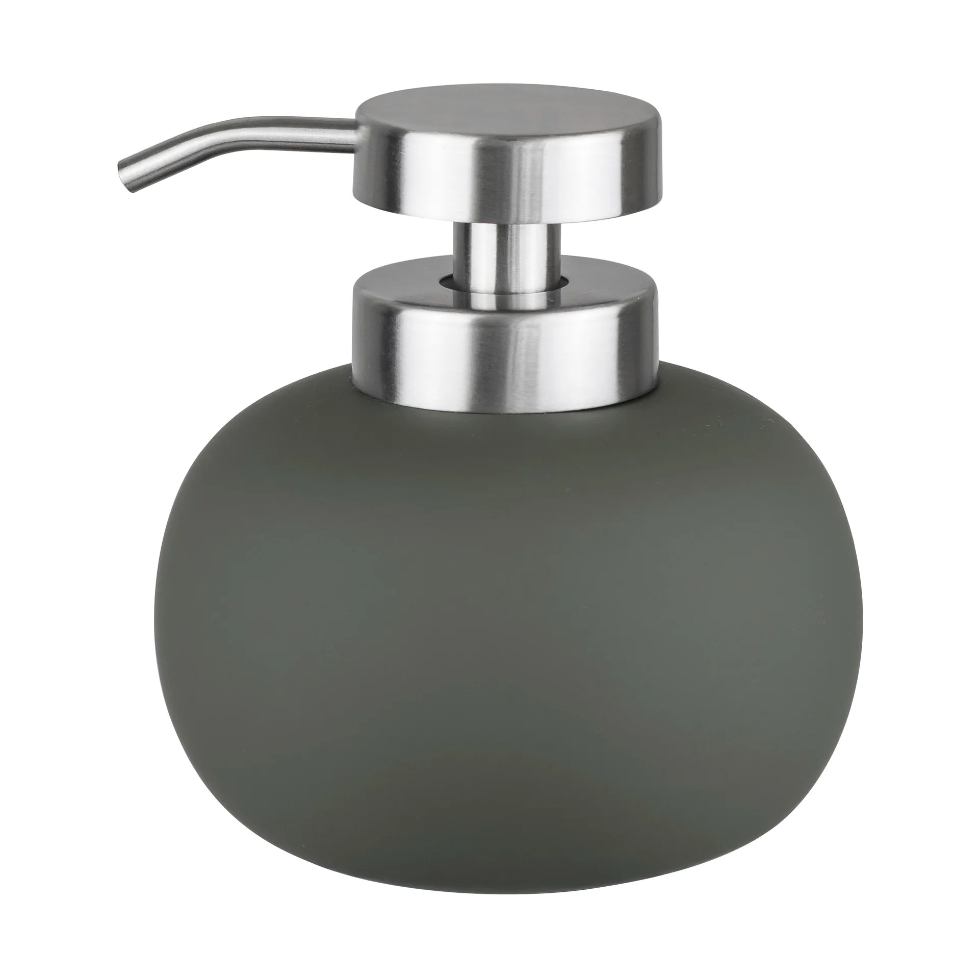 Distributeur de savon bas Lotus Play, avec 2 pompes, Dark olive Mette Ditmer