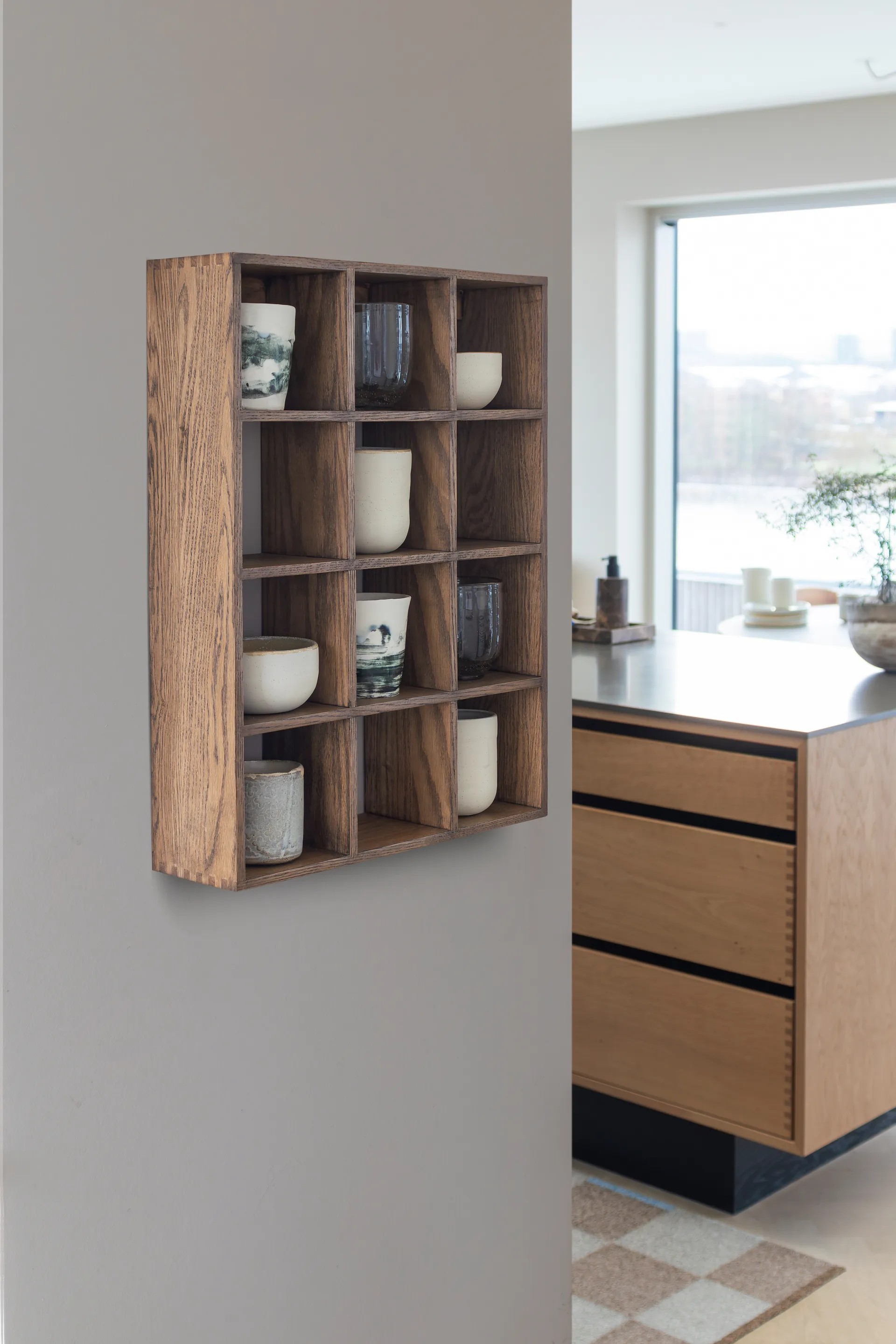 Étagère murale Showcase 40x53 cm, Dark oiled oak Mette Ditmer
