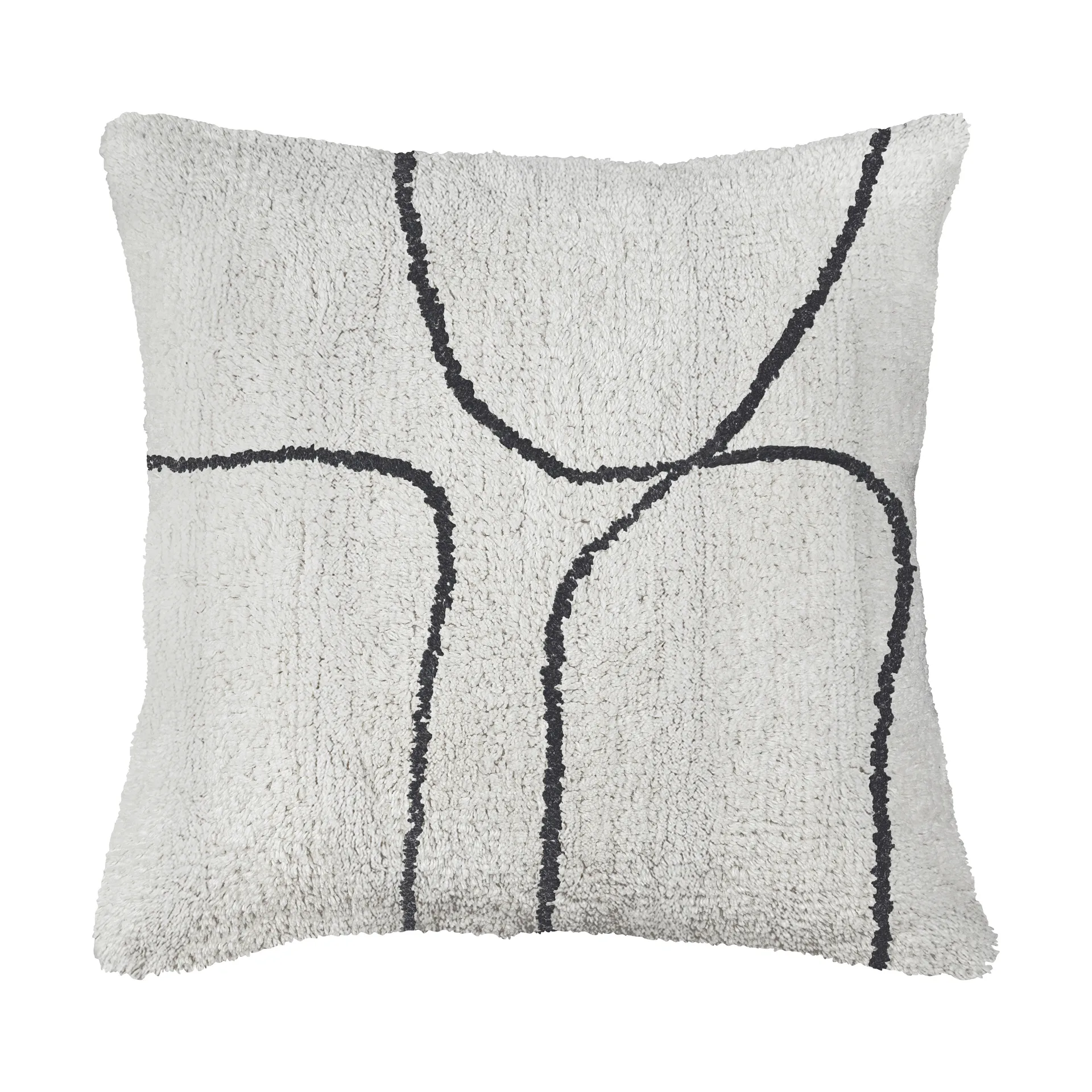 Housse de coussin tuftée Shadow 50x50 cm, Off-white Mette Ditmer