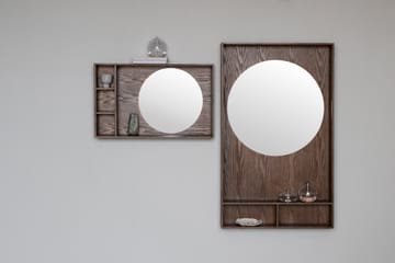 Miroir avec étagère Show-me large - Dark oiled - Mette Ditmer