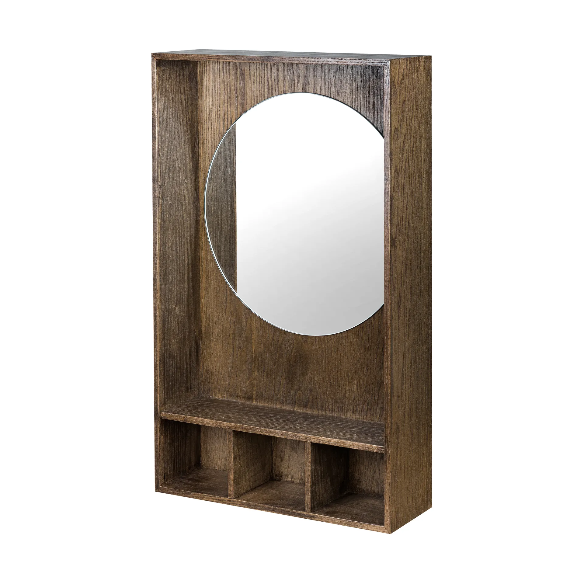 Miroir avec étagère Show-me small, Dark oiled Mette Ditmer