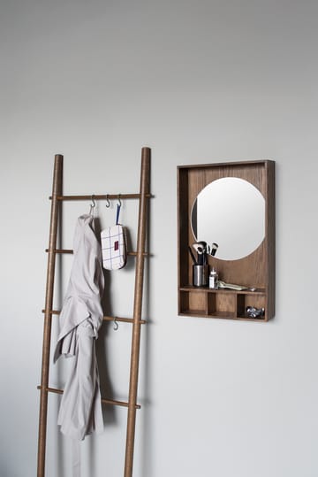 Miroir avec étagère Show-me small - Dark oiled - Mette Ditmer