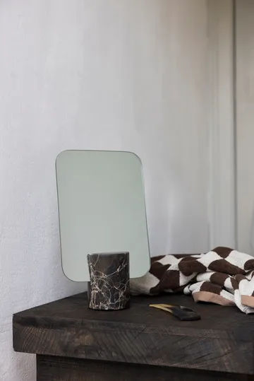 Miroir de table Marble - Brown, 30 cm - Mette Ditmer
